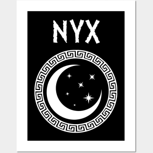 Nyx Greek Goddess of Night Symbol Posters and Art